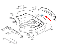 Rear Bumper Chrome  2048853121  Compatible With MERCEDES BENZ C-CLASS W204 T-1 2011-2014 Tag No.121