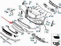 Front Bumper Lower Trim Chrome 1568858200 Compatible With MERCEDES-BENZ GLA-CLASS (X156) 2018-2020 Tag No.214
