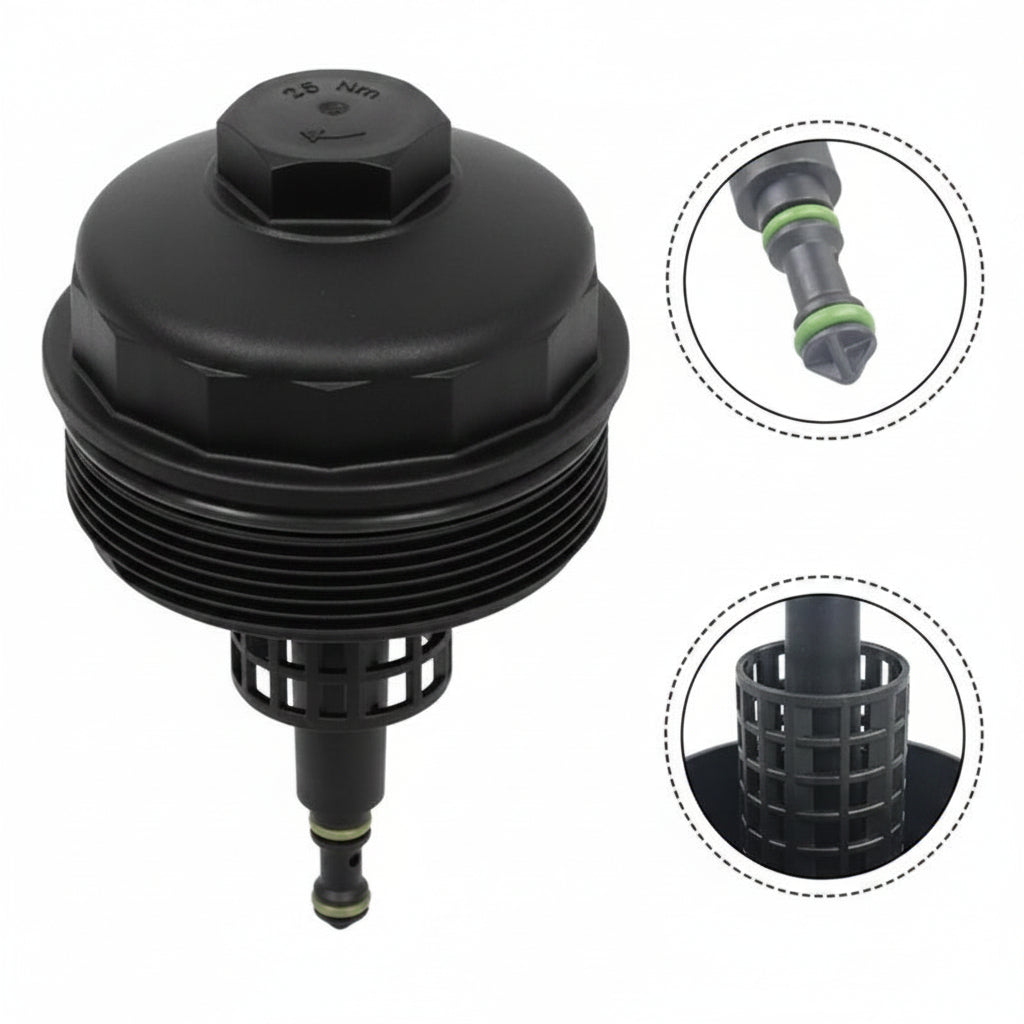 Oil Filter Cap Cover 11421744000 Compatible With BMW E39 E46 E83