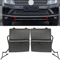 Front Bumper Tow Hook Cover Left 7P6807185A & Right 7P6807186A Compatible With Volkswagen TOUAREG (2015-18)
