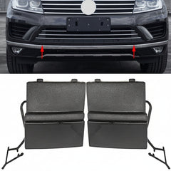 Front Bumper Tow Hook Cover Left 7P6807185A & Right 7P6807186A Compatible With Volkswagen TOUAREG (2015-18)