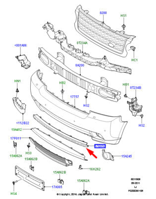 Front Bumper Chrome LR024324 Compatible With Land Rover Range Rover Vogue - L322 (2009-2012) Tag No.14