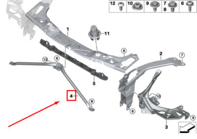 Bumper Supporter V Strut 51647301593 Compatible With Mini Cooper F55