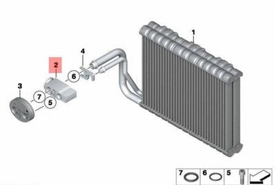 Expansion valve 64119159803 Compatible with BMW 5 Series (F10) & 5 Gran Turismo (F07) & 7 Series (F01, F02, F03, F04) Tag No.101