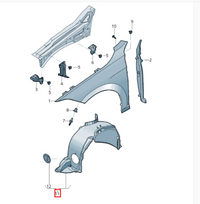 Front Right Fender Liner 17A805912E Compatible With Volkswagen Jetta GLI (2019)
