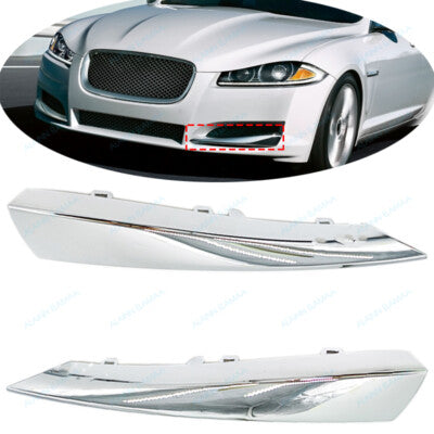 Front Bumper Insert (Chromed) Left C2Z3848 Right C2Z3847 Compatible With Jaguar  XF I (X250)  XF II (X260) Tag No.606 (2009-2011)