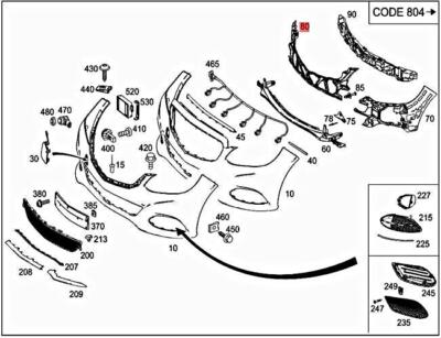 Front Bumper Bracket 2128854265 Compatible With Mercedes-Benz E-CLASS W212 (2014-2017) Tag No.844