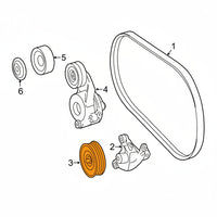 Belt Idler Pulley 6422002070 Compatible with MERCEDES-BENZ CLS (C218) & GL-CLASS (X166) & GLC (X253) & GLE (W166) Tag No.6