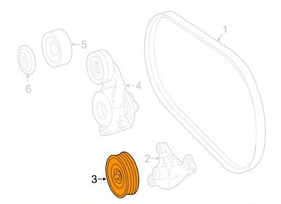 Belt Idler Pulley 6422002070 Compatible with MERCEDES-BENZ CLS (C218) & GL-CLASS (X166) & GLC (X253) & GLE (W166) Tag No.6