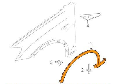 Front Right Wheel Arch (EYEBROW) 51777210082 Compatible With BMW X3 F25 Tag-EY-06