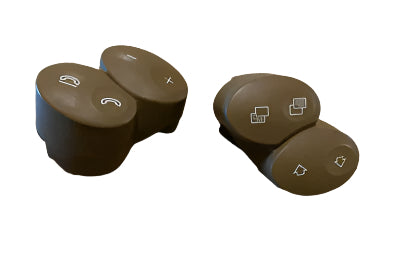 Brown-Rubber Steering Wheel Switch Control Buttons Set 2308202310 Compatible with MERCEDES E-CLASS W211 &  CLS C219