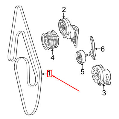 Multi Rib Belt 6PK2445 A0099971892 Compatible With MERCEDES-BENZ G-CLASS (W463) (CONTINENTAL)
