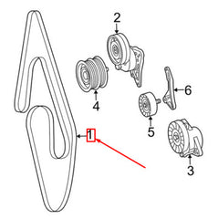 Multi Rib Belt 6PK2445 A0099971892 Compatible With MERCEDES-BENZ G-CLASS (W463) (CONTINENTAL)