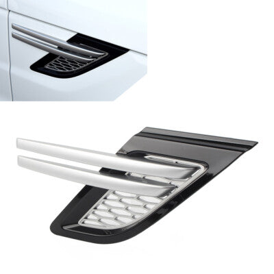 Front Fender Grille Silver Right LR053796 & Left LR053800 Compatible With RANGE ROVER SPORT I (L320) Tag No.04