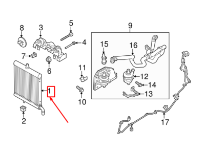Intercooler Assy Radiator LR062425 Compatible With LAND ROVER & DISCOVERY V (L462) & RANGE ROVER IV (L405)