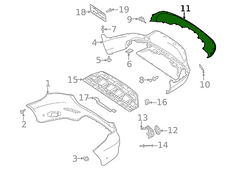 Rear Bumper Chrome 2538859202 Compatible With MERCEDES-BENZ GLC (X253) (2020-2024) Tag No.216
