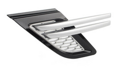 Front Fender Grille Silver Right LR053796 & Left LR053800 Compatible With RANGE ROVER SPORT I (L320) Tag No.04
