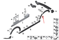 Wheel Eyebrow  On The Door Left 51777329031 Compatible With MINI (F55) | MINI / COOPER