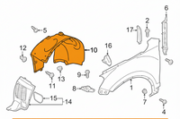 Front Right Fender Liner 7P6805978A Compatible With Volkswagen TOUAREG (2009-14)