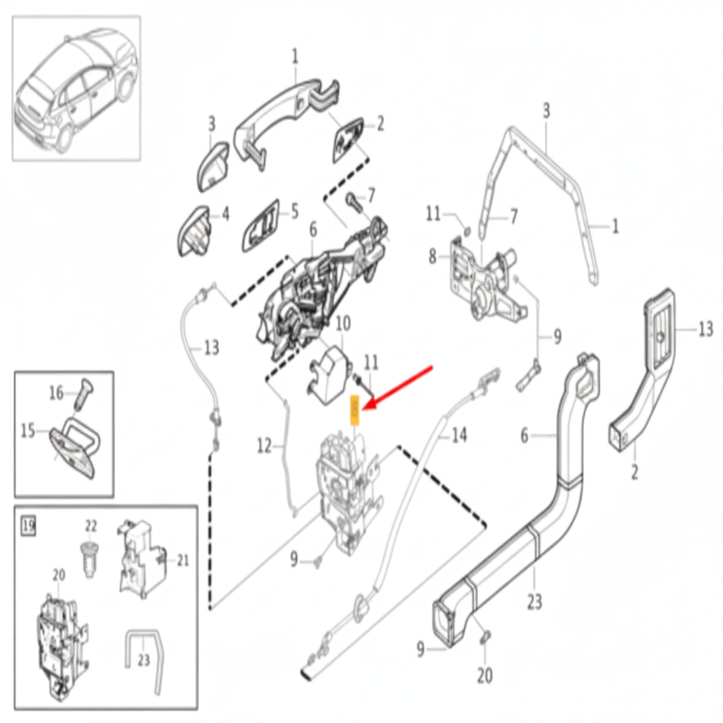 Front Door Latch Left 31440389 Right 31440390 Compatible With VOLVO V40 Cross Country (2012-19) (526) & V40 Hatchback (525)