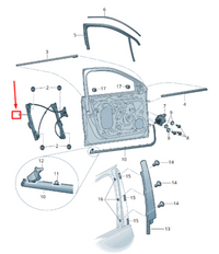 Front Right  Power Window Regulator   5E0837462 5E0837462B 5ED837462 Compatible with SKODA OCTAVIA III (5E3, NL3, NR3)