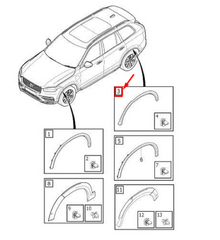 Front Right Wheel Arch (EYEBROW) 39849961 Compatible With VOLVO & VOLVO XC90 I (275) & Volvo XC90