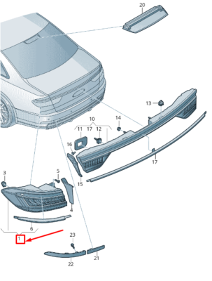 Tail Light Assembly Set (4 Pin) Left 4N0945069A & Right 4N0945070A Compatible With Audi A8 4N (2018-19) Tag No.172