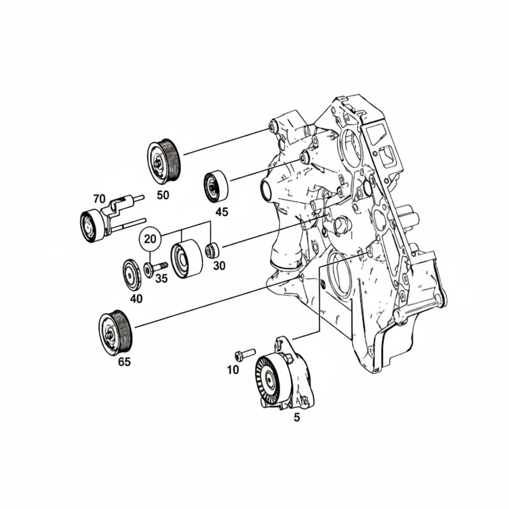 Belt Idler Pulley 1372020119  6422002070  6422000970 Compatible with MERCEDES-BENZ CLS (C218) & GL-CLASS (X166) & GLC (X253) &  E-CLASS (W212) & E-CLASS (W213) & S-CLASS (W221, V221) & S-CLASS (W222, V222, X222) Tag no : 2