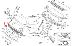Front Bumper Chrome 2478855801 Compatible With Benz Show Grill  B-Class W247 Tag No.255