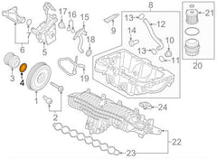 Crankshaft Pulley 31430071 Compatible With  VOLVO & Volvo S60 & VOLVO S80 II (124) & VOLVO XC40 (536)