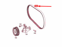 Timing Belt 6PK2000 Compatible With MERCEDES BENZ C-CLASS (W204) & CLS (C218) & GLE (W166) & M-CLASS (W166) Tag-BEL-04