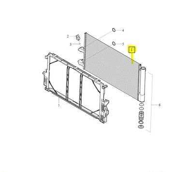 AC Condenser 32252574 Compatible with VOLVO S90 II (234) & V90 II Estate (235) & XC60 II (246)