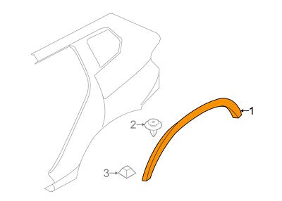 Rear Left  Wheel Arch (EYEBROW) 51777210083 Compatible With BMW X3 F25 Tag-EY-07