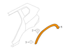 Rear Left  Wheel Arch (EYEBROW) 51777210083 Compatible With BMW X3 F25 Tag-EY-07