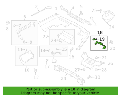 Rear Bumper Bracket LR105091 Compatible With Land Rover Range Rover Vogue - L405 (2013-2017) Tag No.3260