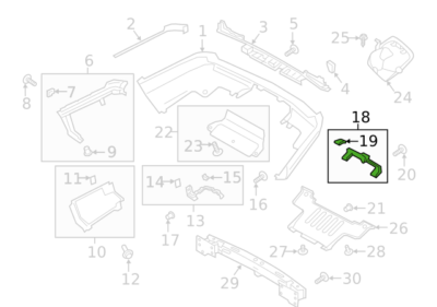 Rear Bumper Bracket LR105091 Compatible With Land Rover Range Rover Vogue - L405 (2013-2017) Tag No.3260