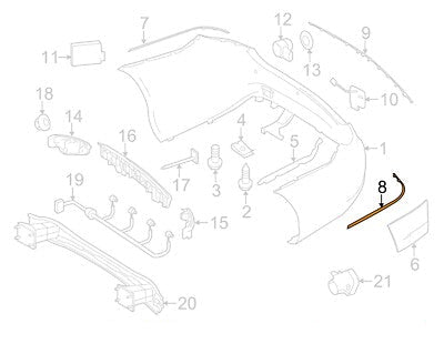 Rear Bumper Chrome Left 2078852121 Right 2078852221  Compatible With Mercedes Benz  E-CLASS C207 (2010-2013) Tag No.237