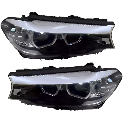 Complete Headlight Assy Left 63118499119 & Right 63118499120 Compatible With BMW 5 Series G30 (2017-2020) Tag No.75