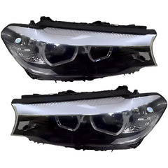 Complete Headlight Assy Left 63118499119 & Right 63118499120 Compatible With BMW 5 Series G30 (2017-2020) Tag No.75