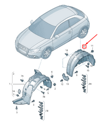 Rear Wheelarch Left 8X0810971G & Right 8X0810972G Compatible With Audi A1