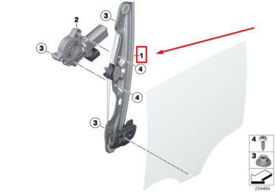 Rear Left Glass Machine 51357281883 Compatible With BMW 1 (F20)