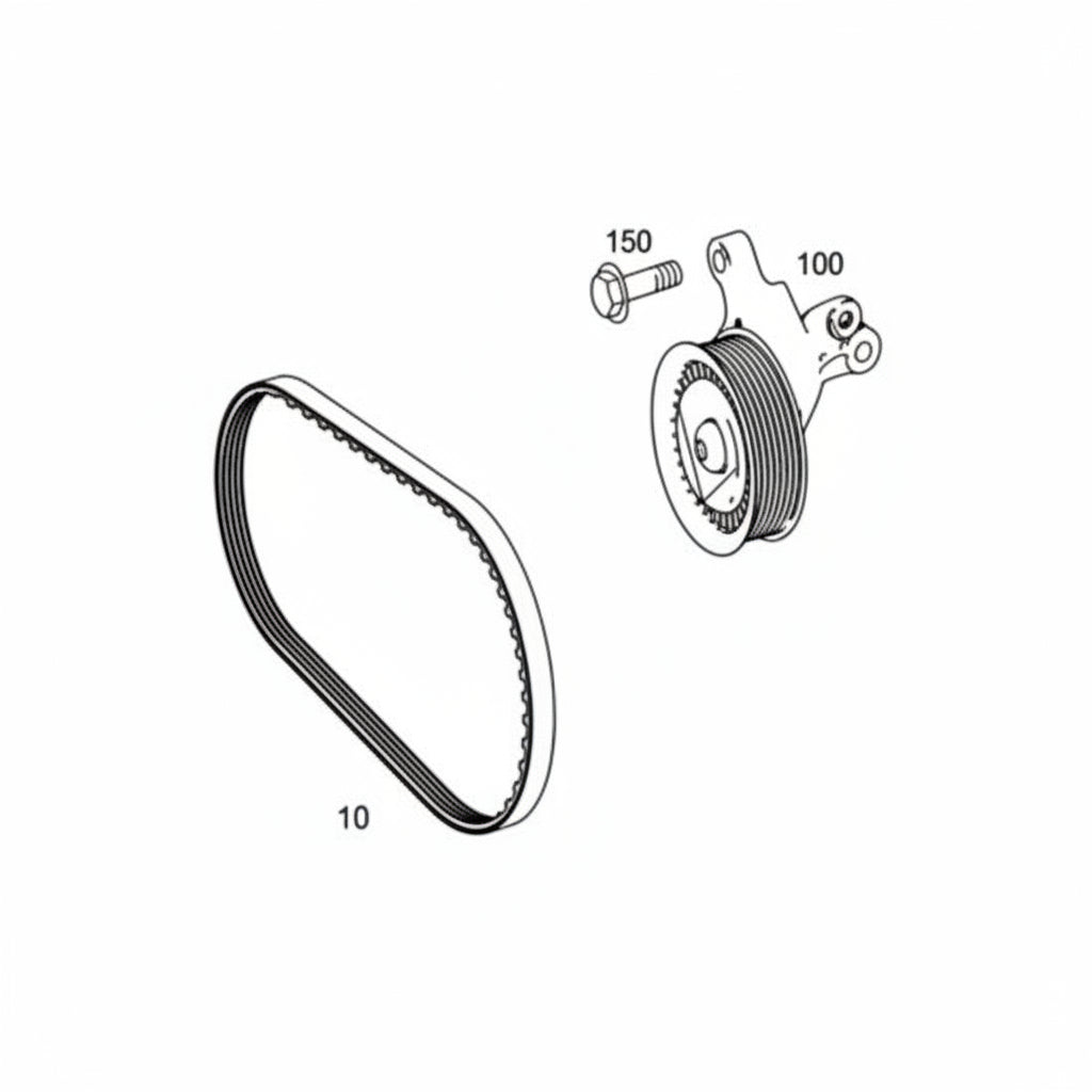 Multi Rib Belt 6PK2380 A0009931396 Compatible With MERCEDES-BENZ E-CLASS (W211) (CONTINENTAL)