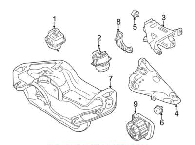 Engine Motor Mount Set Compatible With BMW X5 F15, F85 & X6 F16, F86 Engine Motor Mount Left 22116853103 & Right 22116853104