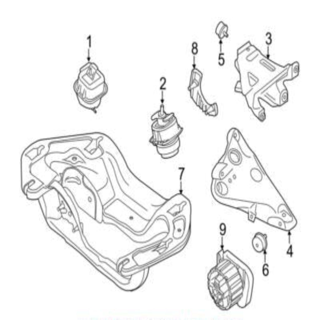 Engine Motor Mount Set Compatible With BMW X5 F15, F85 & X6 F16, F86 Engine Motor Mount Left 22116853103 & Right 22116853104