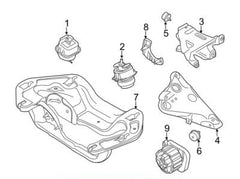 Engine Motor Mount Set Compatible With BMW X5 F15, F85 & X6 F16, F86 Engine Motor Mount Left 22116853103 & Right 22116853104