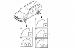 Rear Left  Wheel Arch (EYEBROW) 39849990 Compatible With VOLVO XC90 N.M (Big) Tag-EY-31