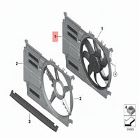 Engine Radiator Cooling Fan Assembly 17427617610 Compatible With MW X1 (F48) & MINI MINI (F56) | MINI / COOPER