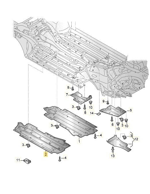 Front Underbody Trim Right 4F0825208H Compatible With AUDI A6 4F Tag No.3