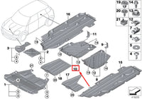 Underside Paneling - Rear Right 51759804841 Compatible with MINI F55 Tag No.3