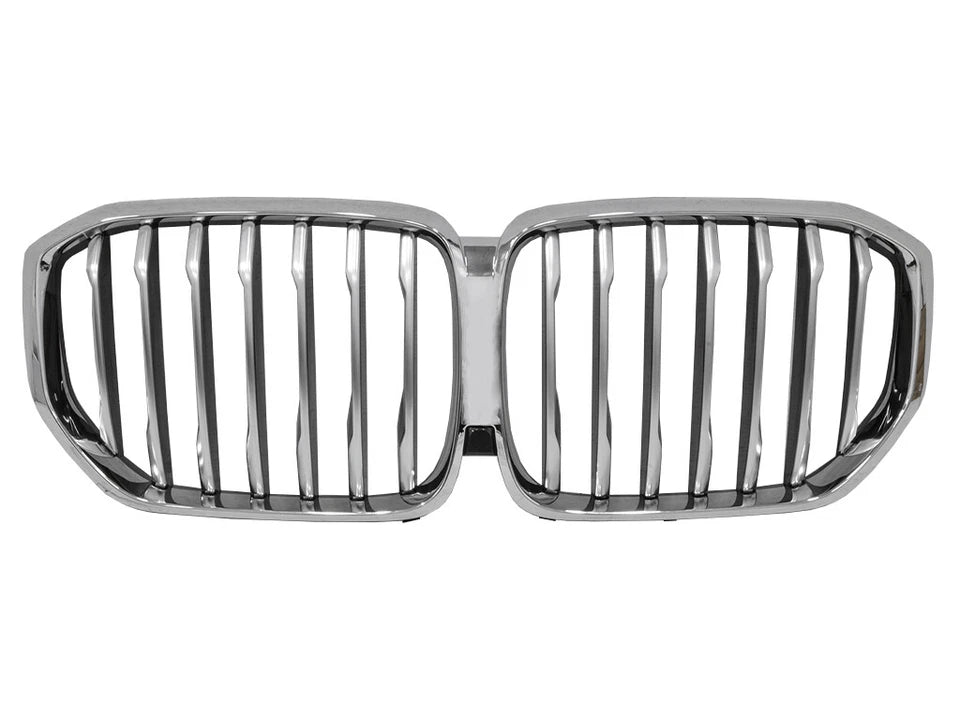 Kidney Grill 51137454887 Silver Chrome  Compatible With BMW X5 G05 Tag 66